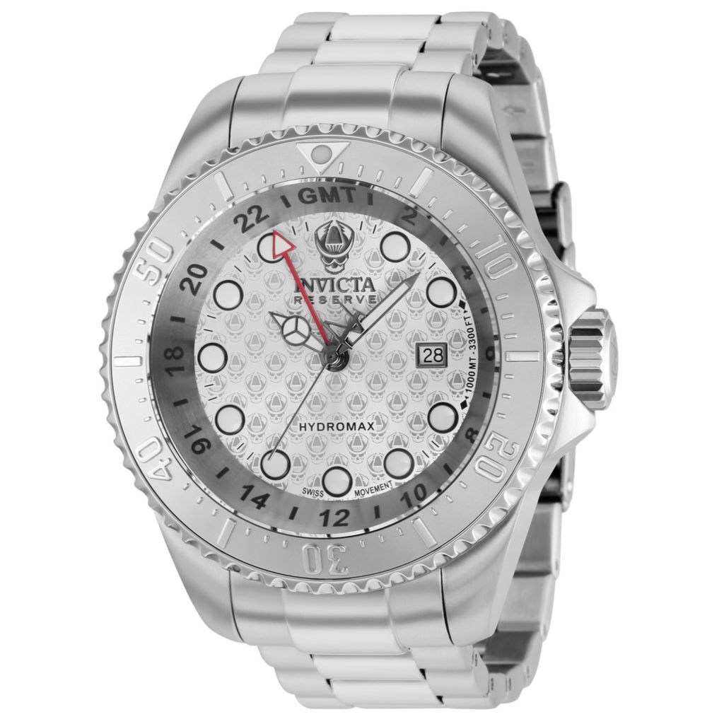 Invicta Reserve Men s 52mm Hydromax Swiss Quartz GMT Stainless