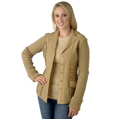 Debbie Shuchat Ruffle Detail Boiled Wool Jacket 