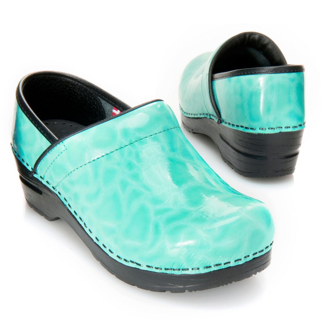 sanita blue clogs