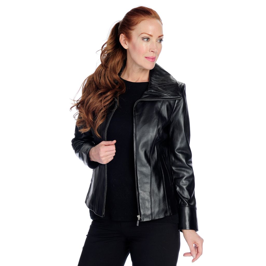 Pamela mccoy leather coats best sale