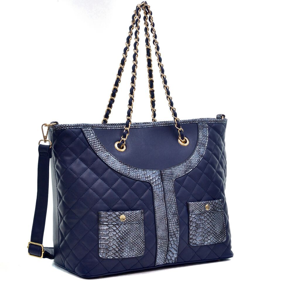 double handle shoulder bag