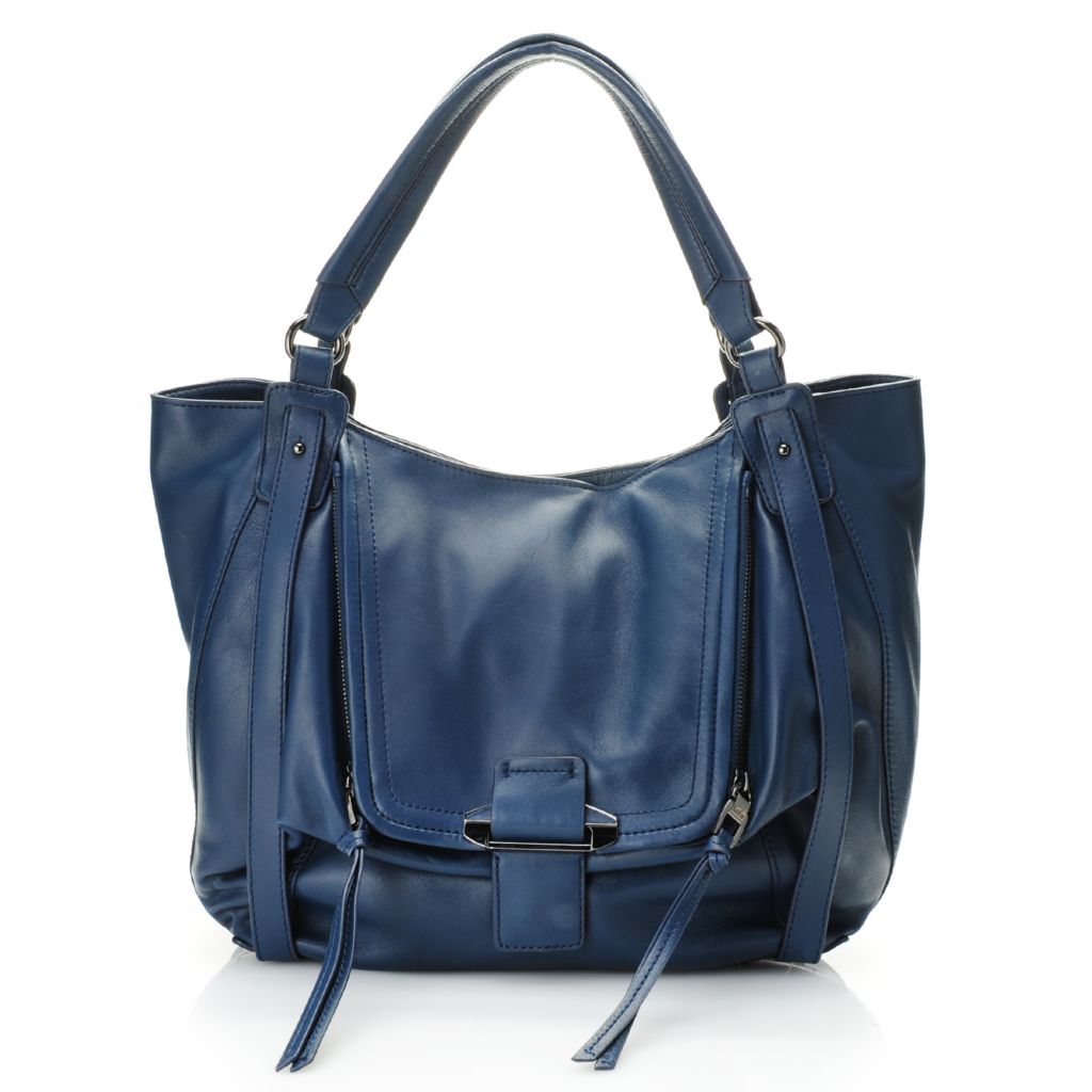 Kooba Jonnie Leather Zipper Detailed Front Pocket Tote Bag on sale at shophq 728 614