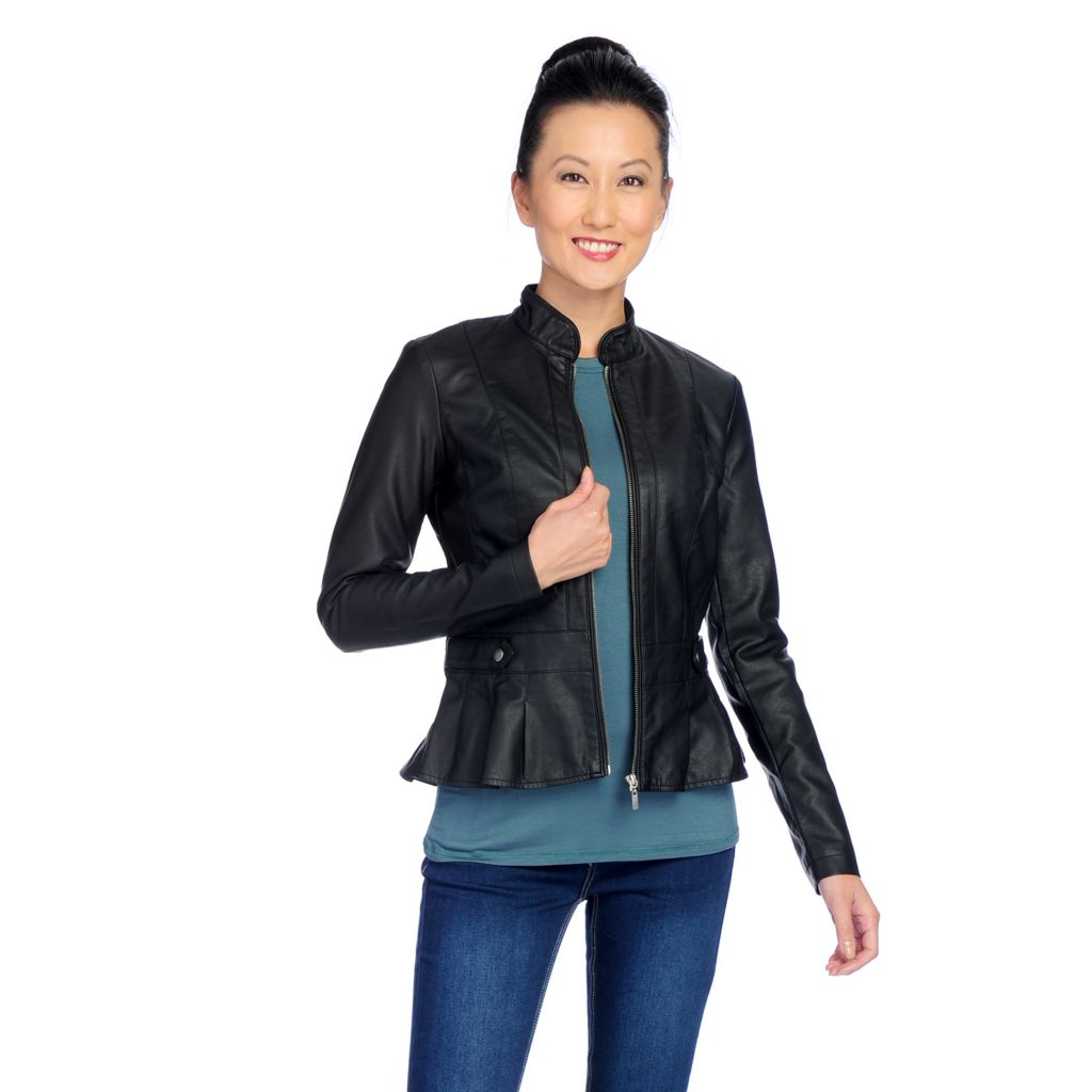 Oso casuals sale faux leather jacket