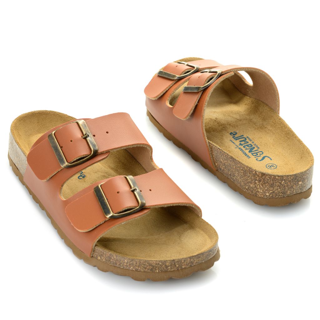 2 strap buckle sandals