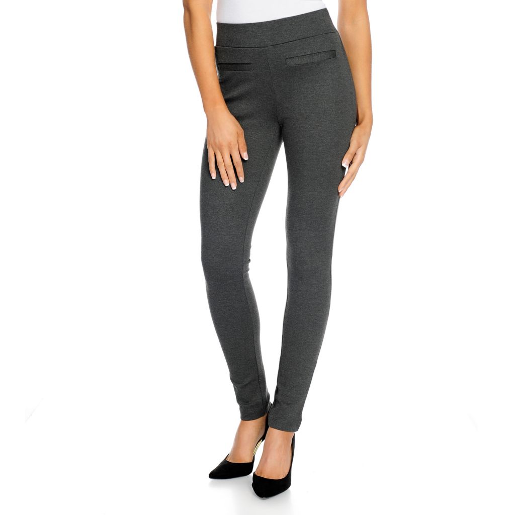 $130 Three Dots Women's Black Stretch Wide Boot-Cut Leg Yoga Pants