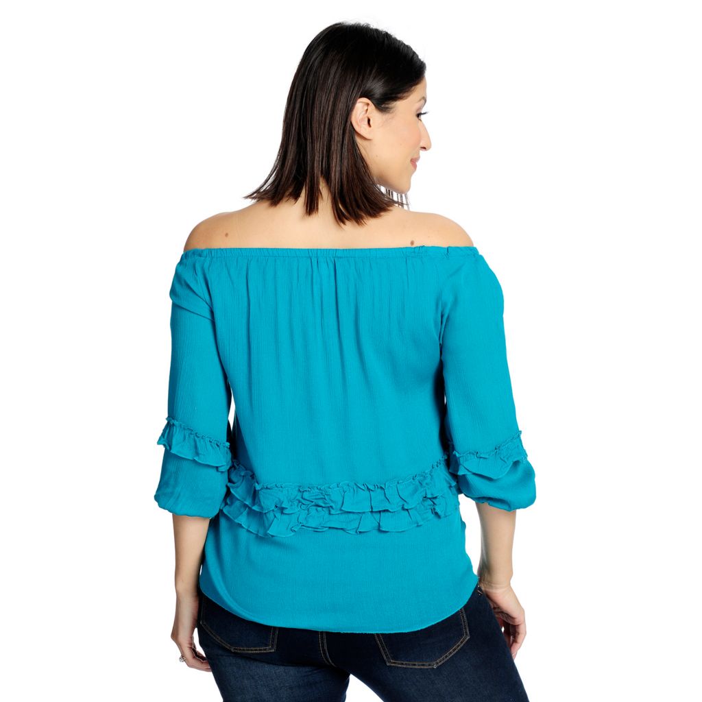 Ruffle trimmed top back