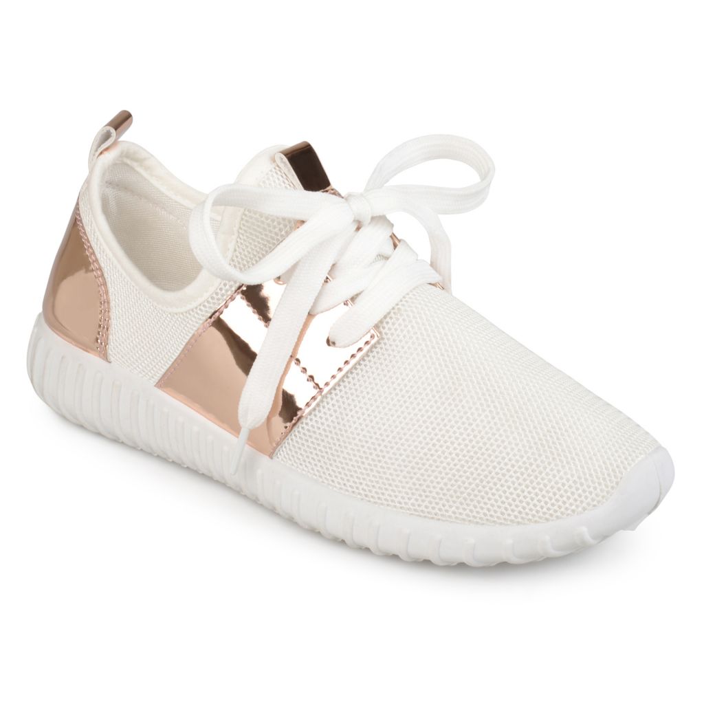 metallic lace up sneakers