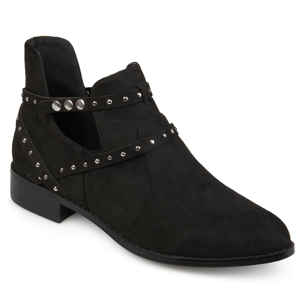 studded cut out ankle boots