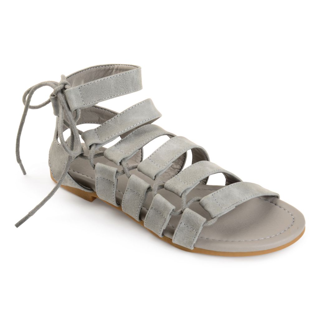 faux leather strappy sandals
