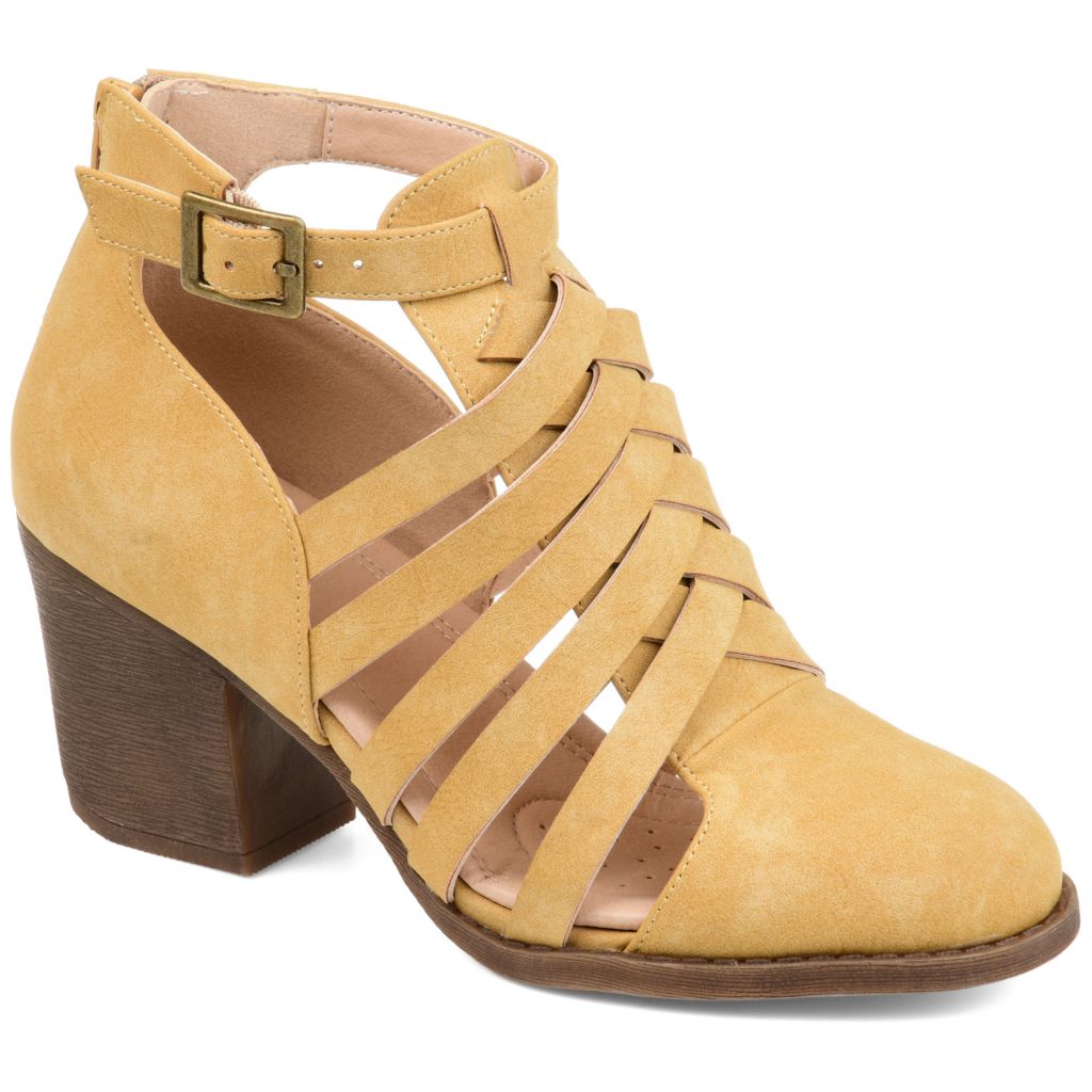 cut out suede ankle boots