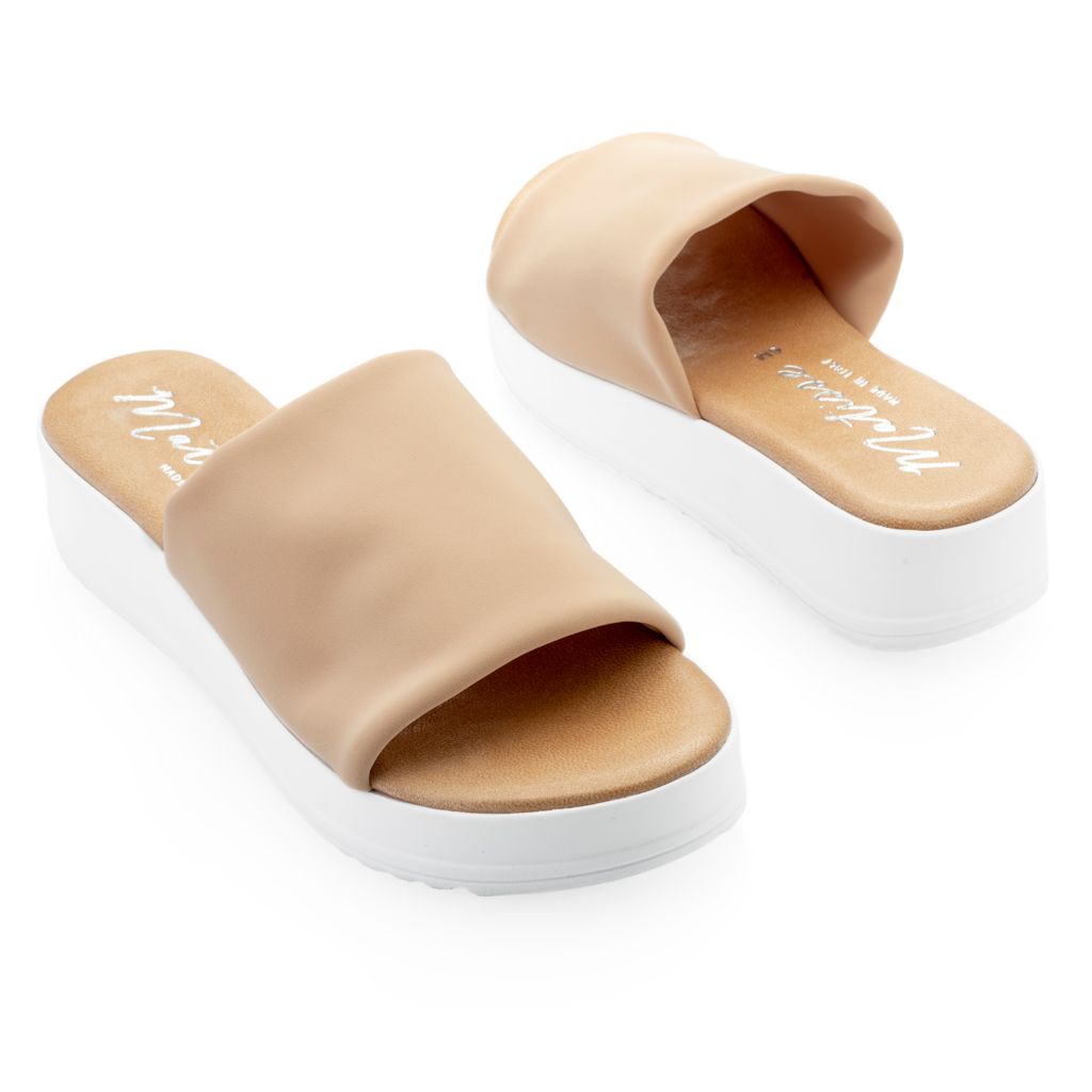 open toe slide sandals