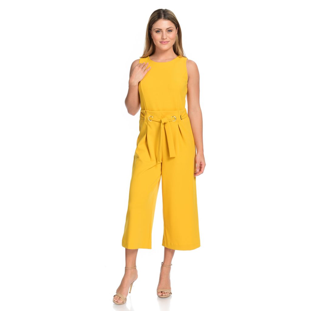 Wide leg hot sale capri jumpsuit