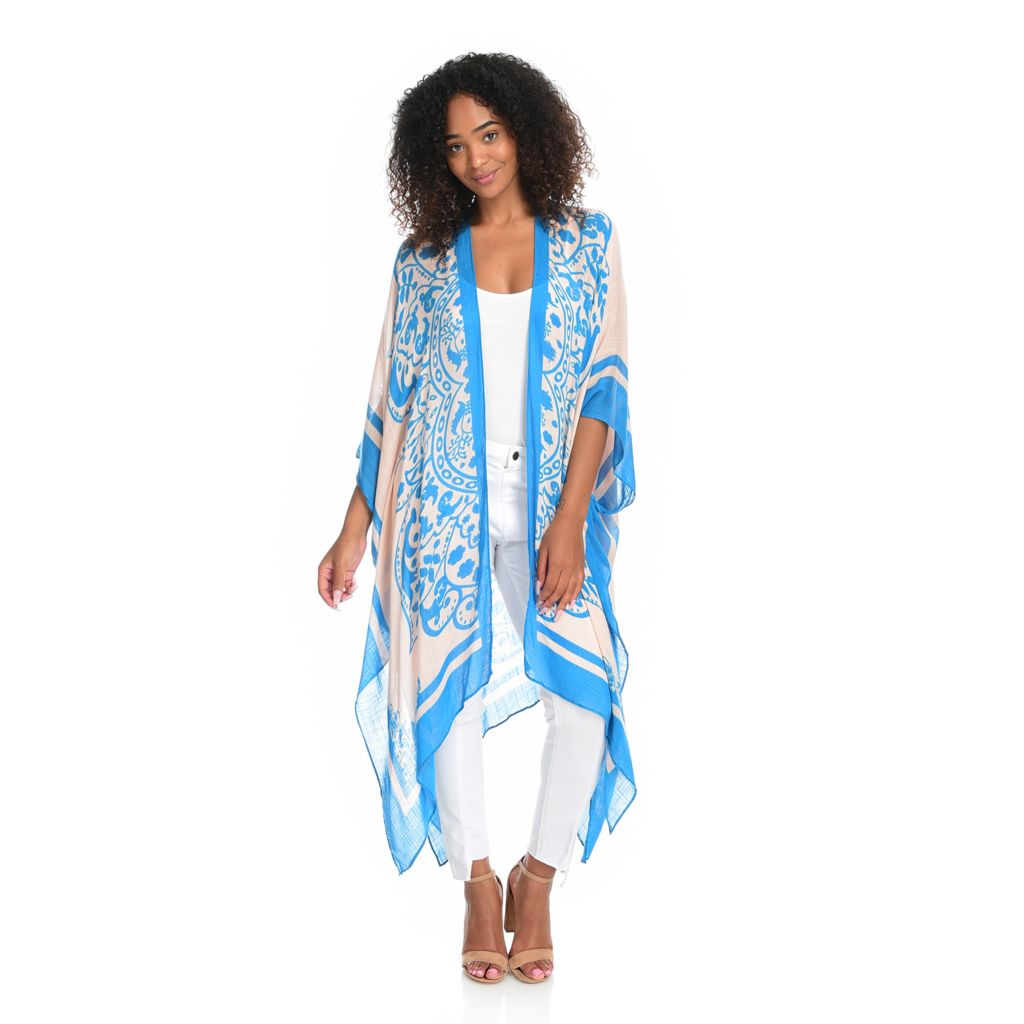 long open front kimono