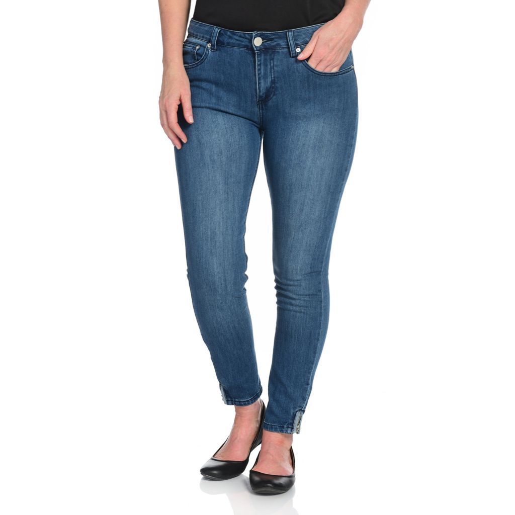 ankle length jeans with zip