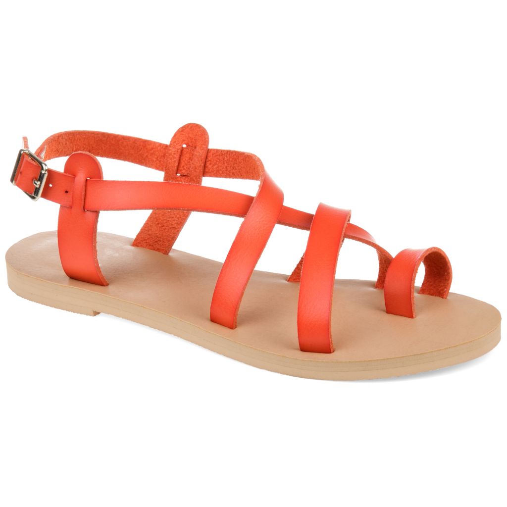 faux leather strappy sandals