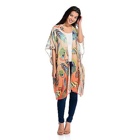 JC Sunny, Printed Woven, 100% Cotton, Lightweight, Kimono JC Sunny, Printed Woven, 100% Cotton, Lightweight, Kimono