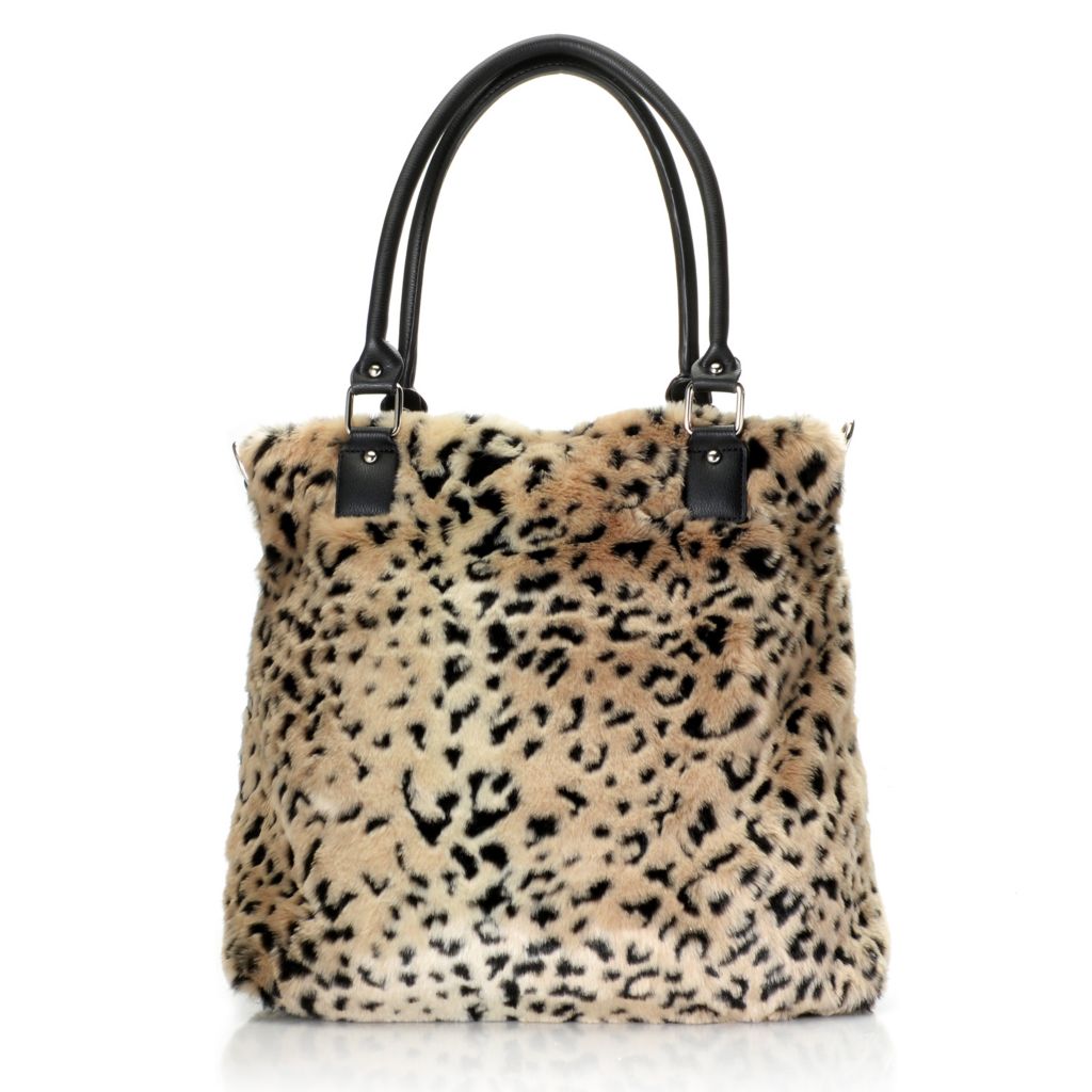 Donna Salyers Fabulous Furs Faux Fur Tote Bag w Removable Strap