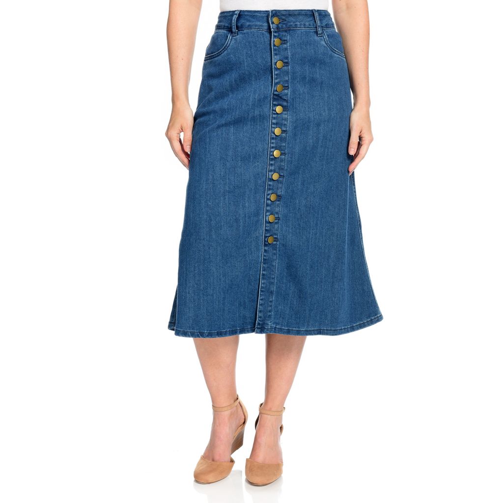 stretchy denim skirt