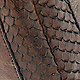 Snake print leather