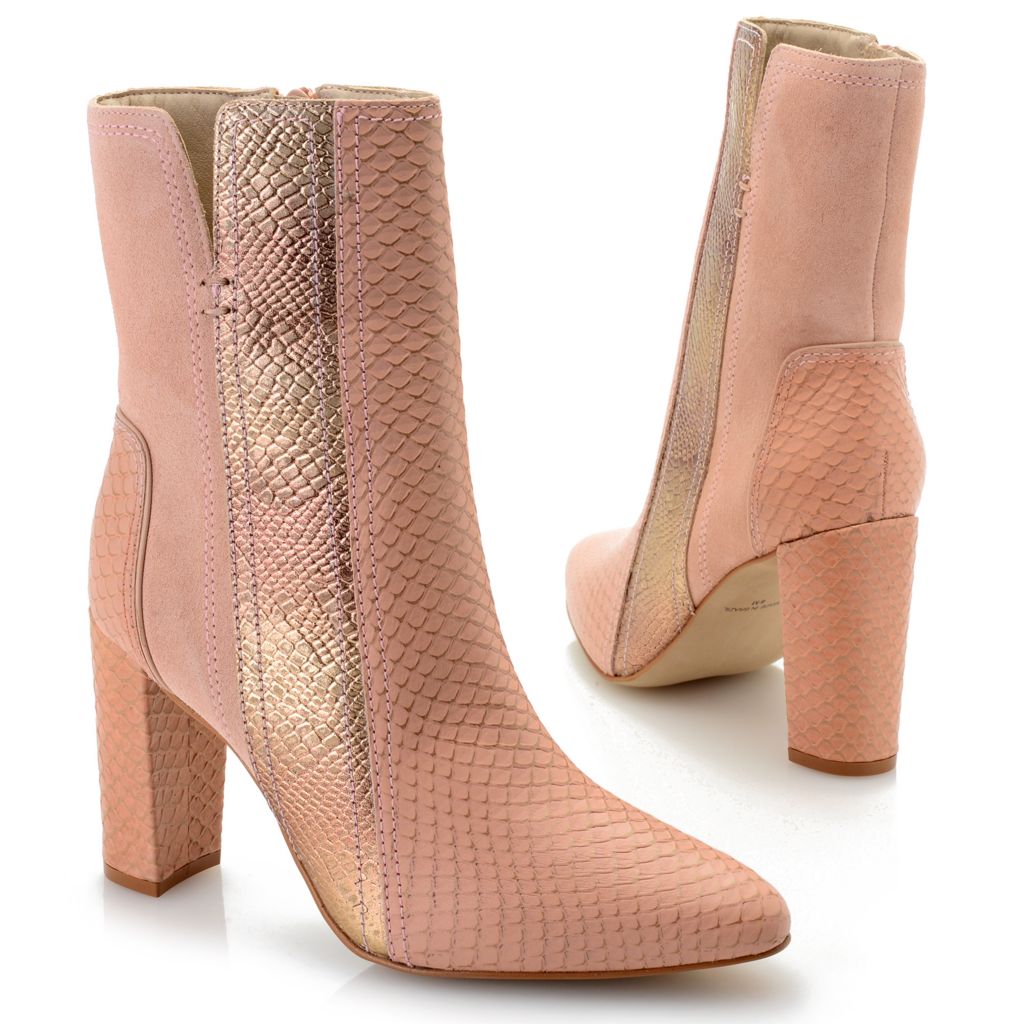 snake embossed boots