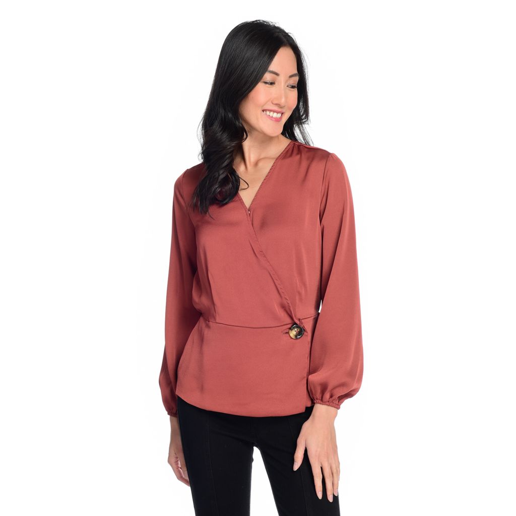 surplice wrap blouse