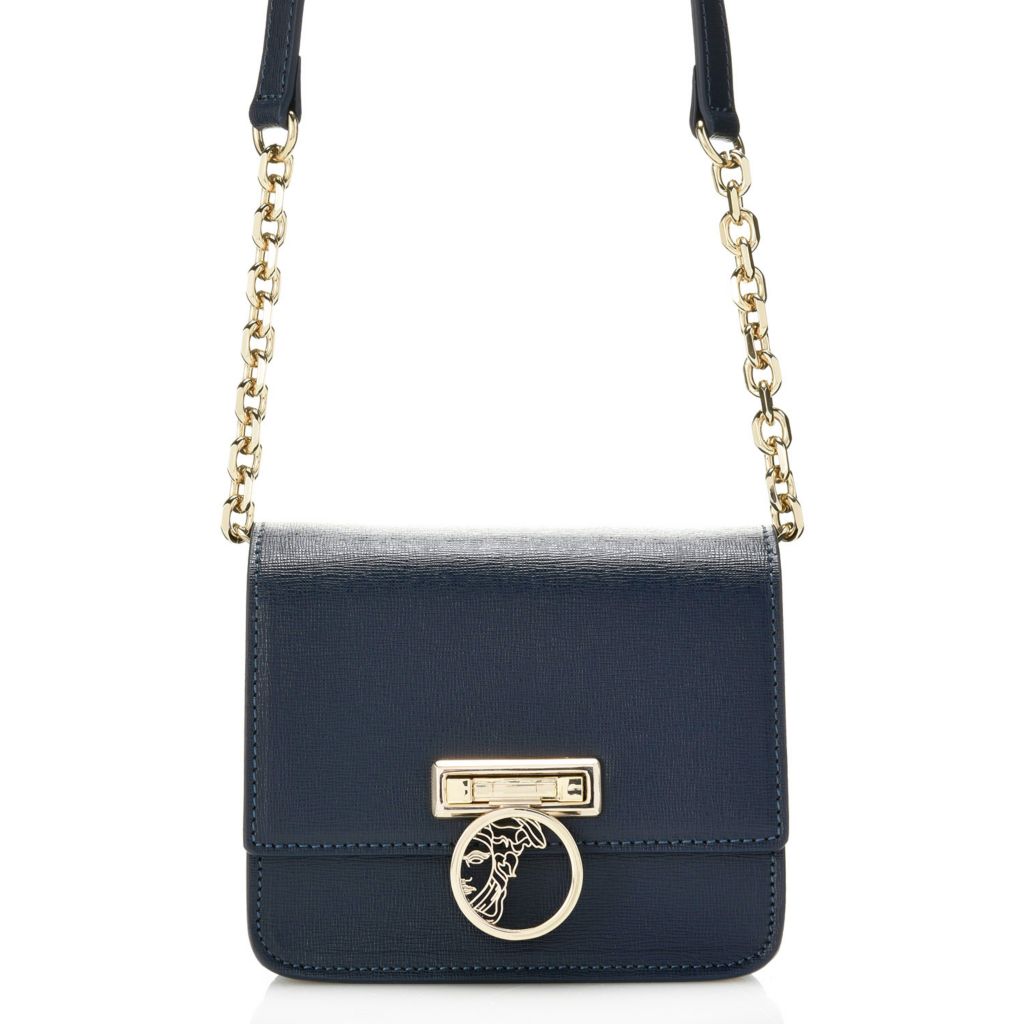 versace collection leather crossbody bag