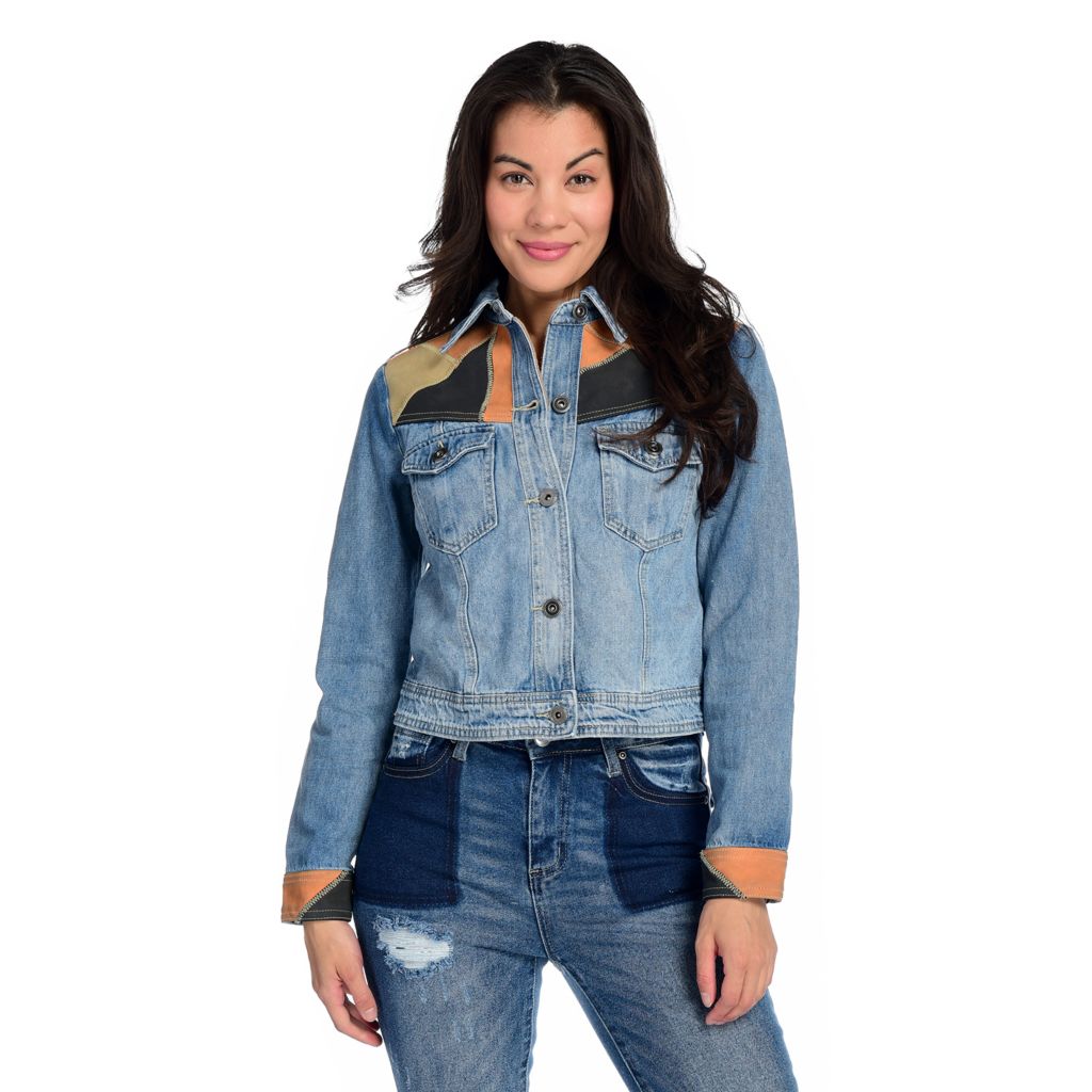 denim and suede jacket