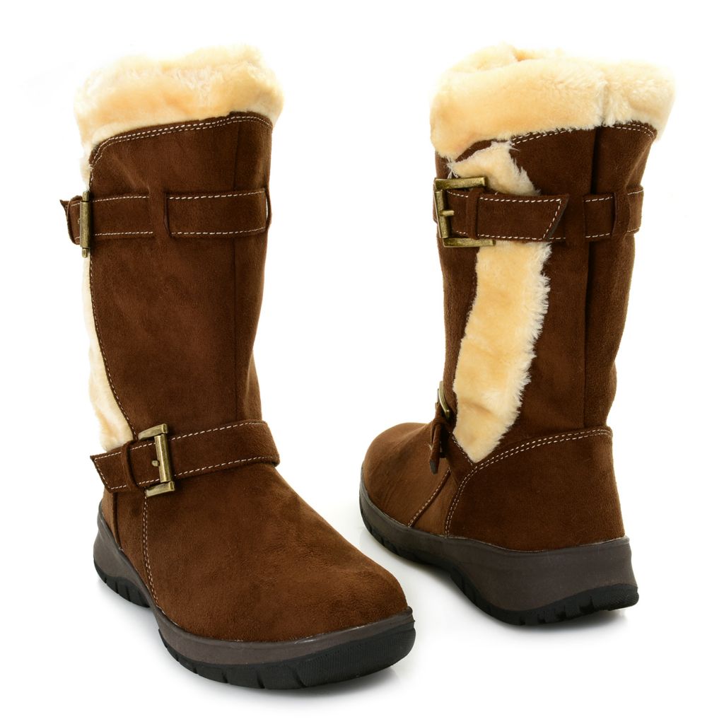 mid calf fur boots