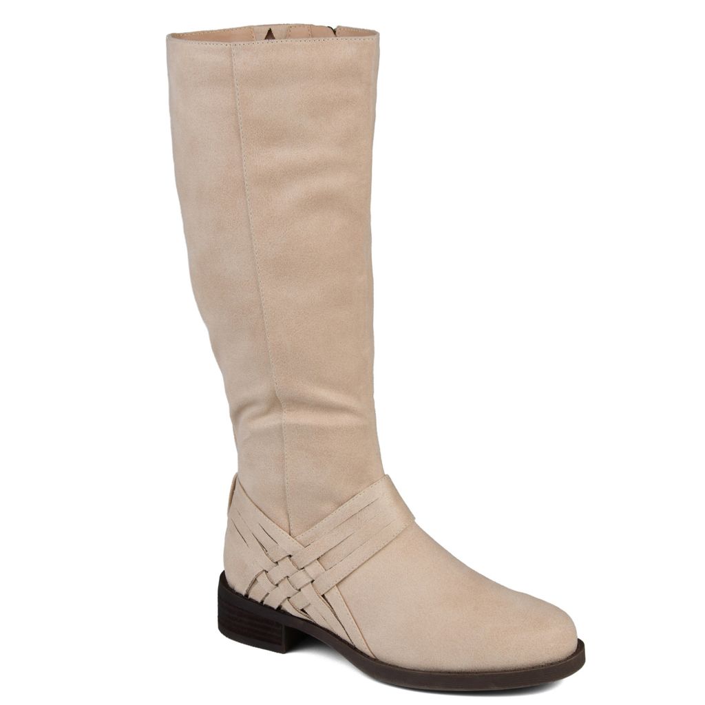 wide calf tan knee high boots