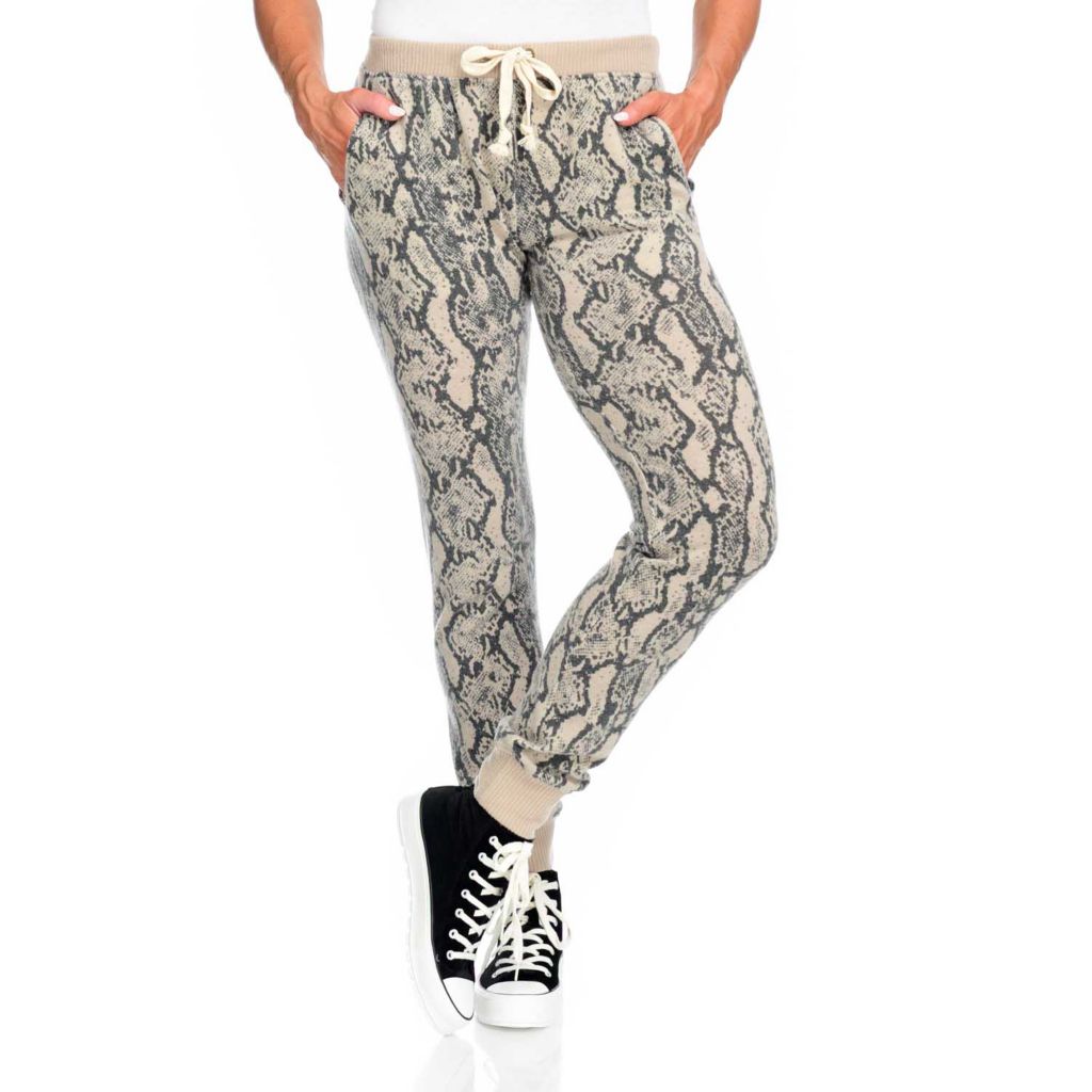 Theo & Spence, Brushed Hacci Knit, Drawstring Waist, Tapered Yummy, Joggers  on sale at shophq.com - 745-408