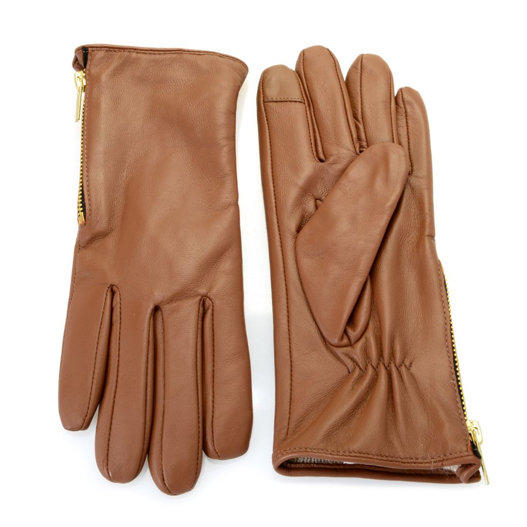 leather knit gloves