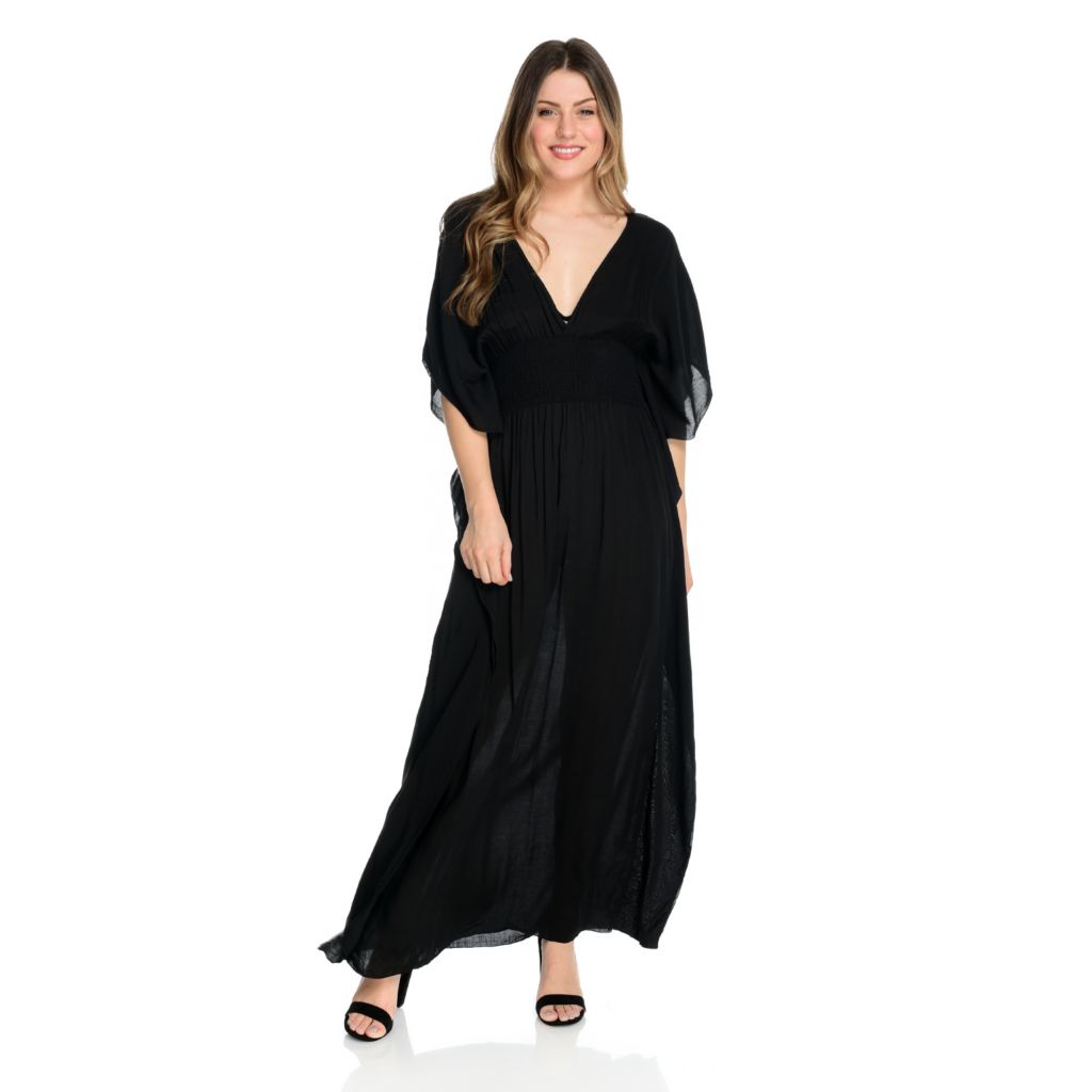 ruched waist maxi dress