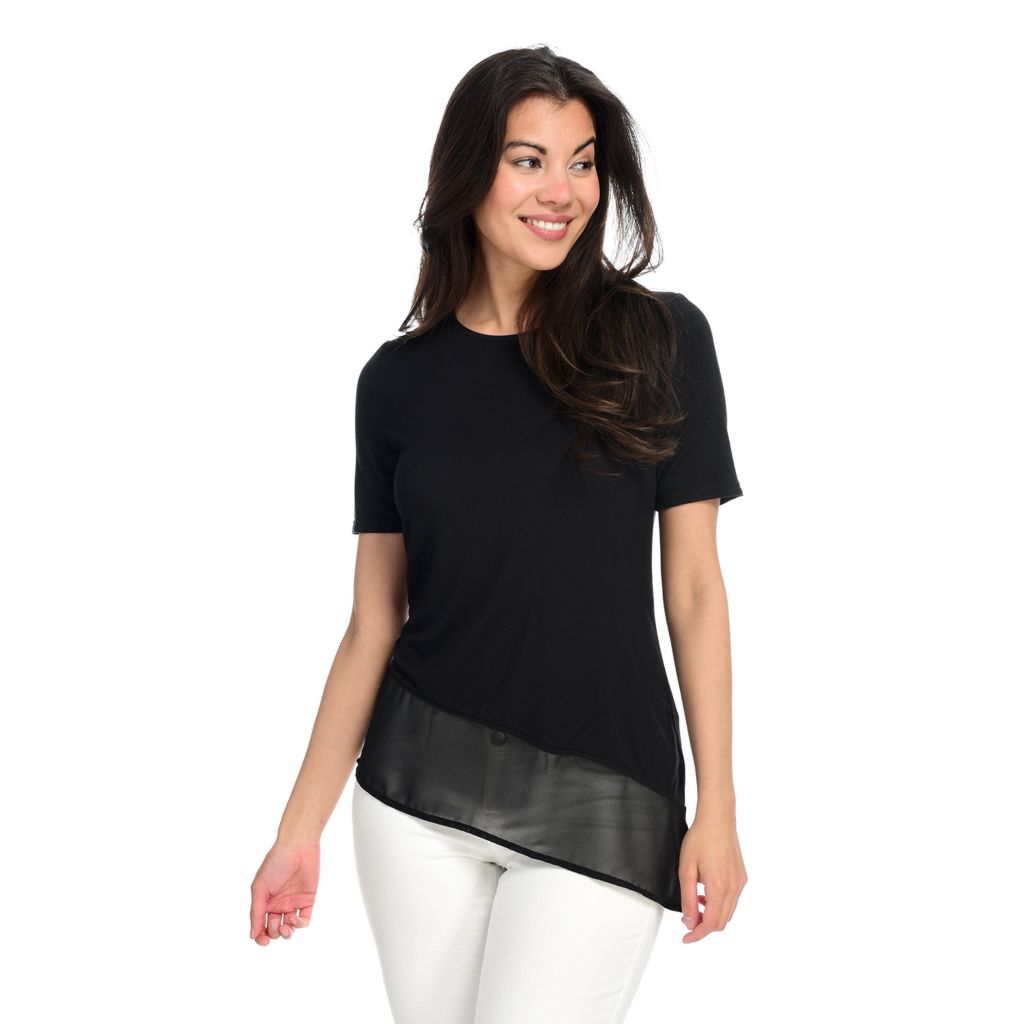 chiffon asymmetrical top