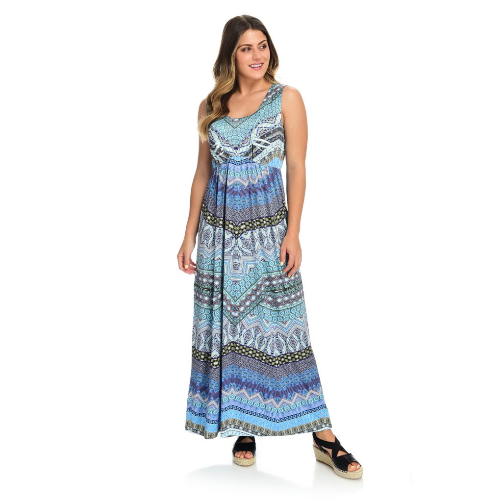 elastic waist maxi dress