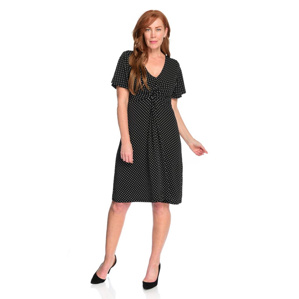 Malory Twist Front Flutter Sleeve Dress Malory Twist Front Flutter Sleeve Dress