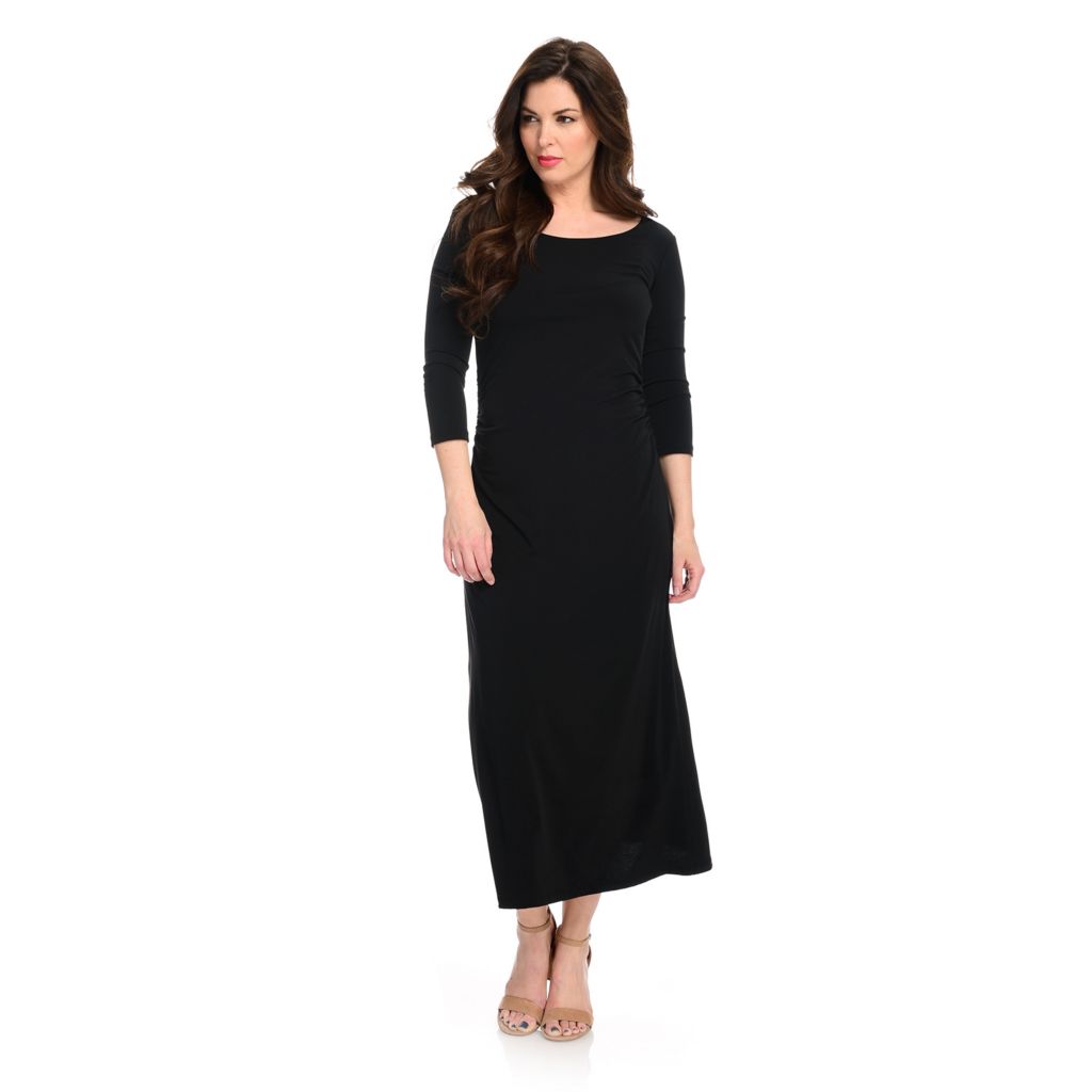 ruched waist maxi dress