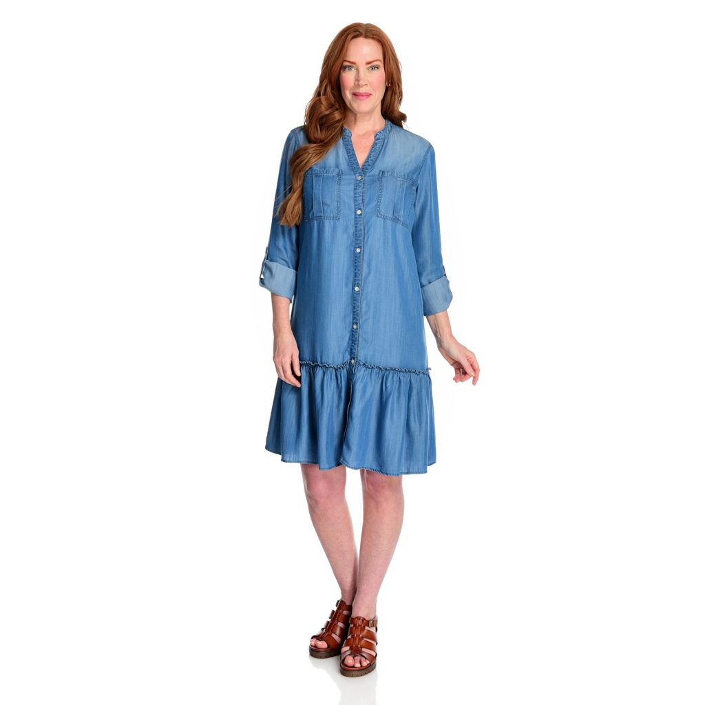 peplum shirt dress