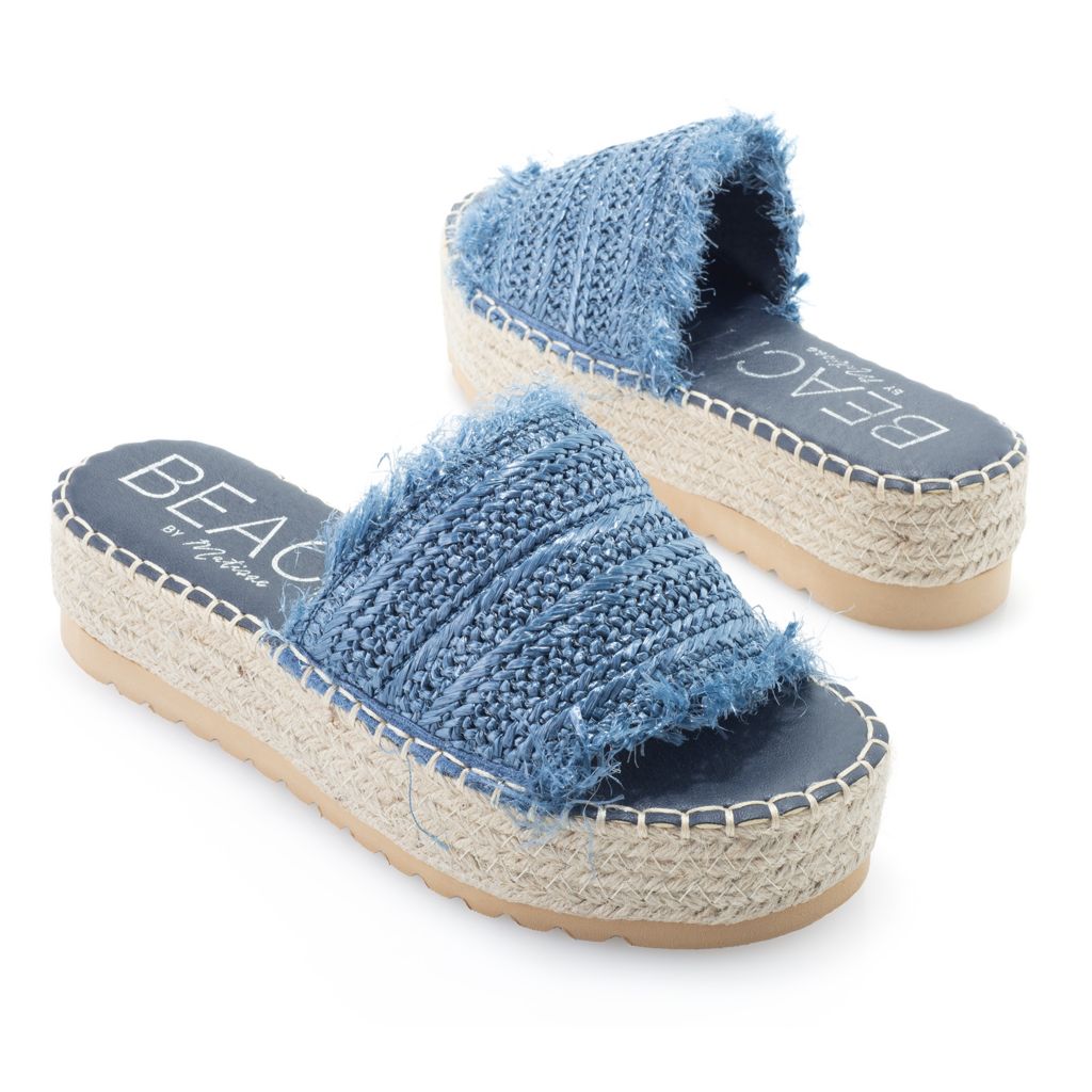 espadrille platform slip on sandals