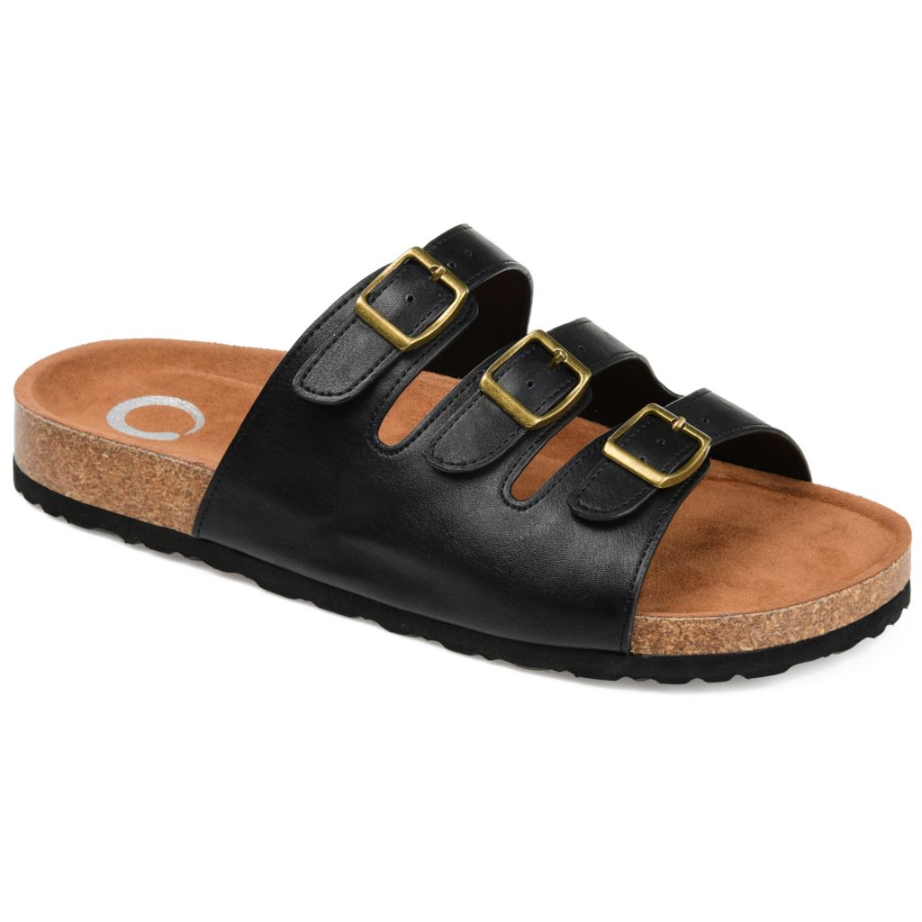 triple buckle sandals