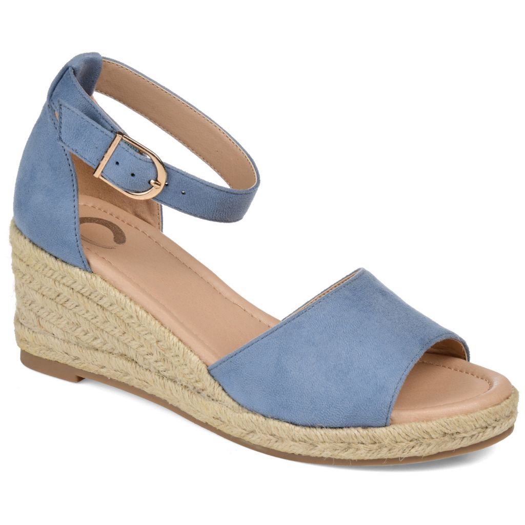 faux suede espadrille wedges
