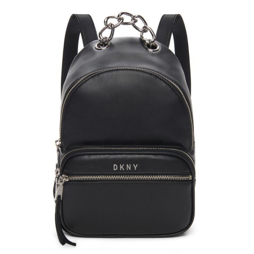 DKNY Black Gold Leather Backpack – ReturnStyle