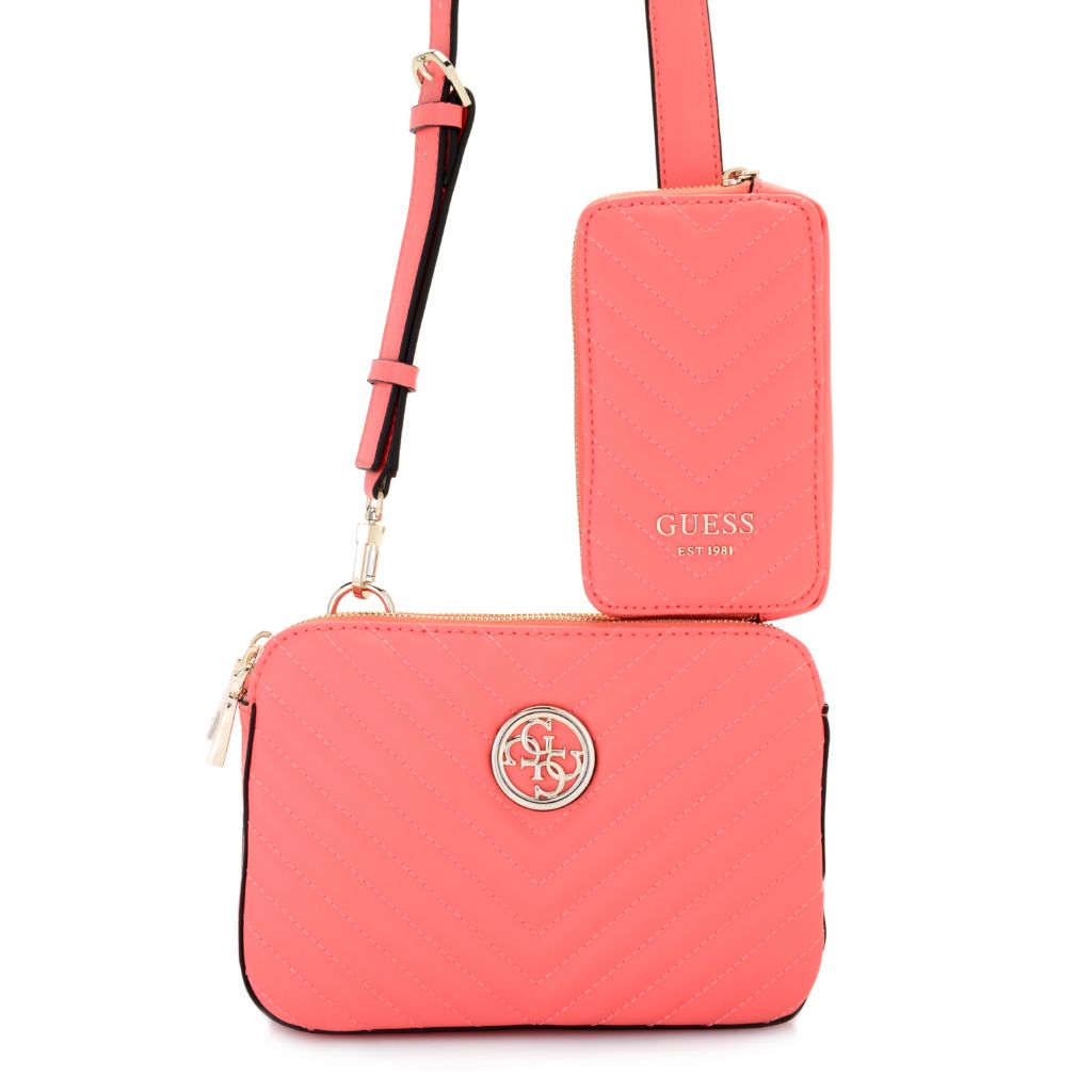 red guess crossbody purse