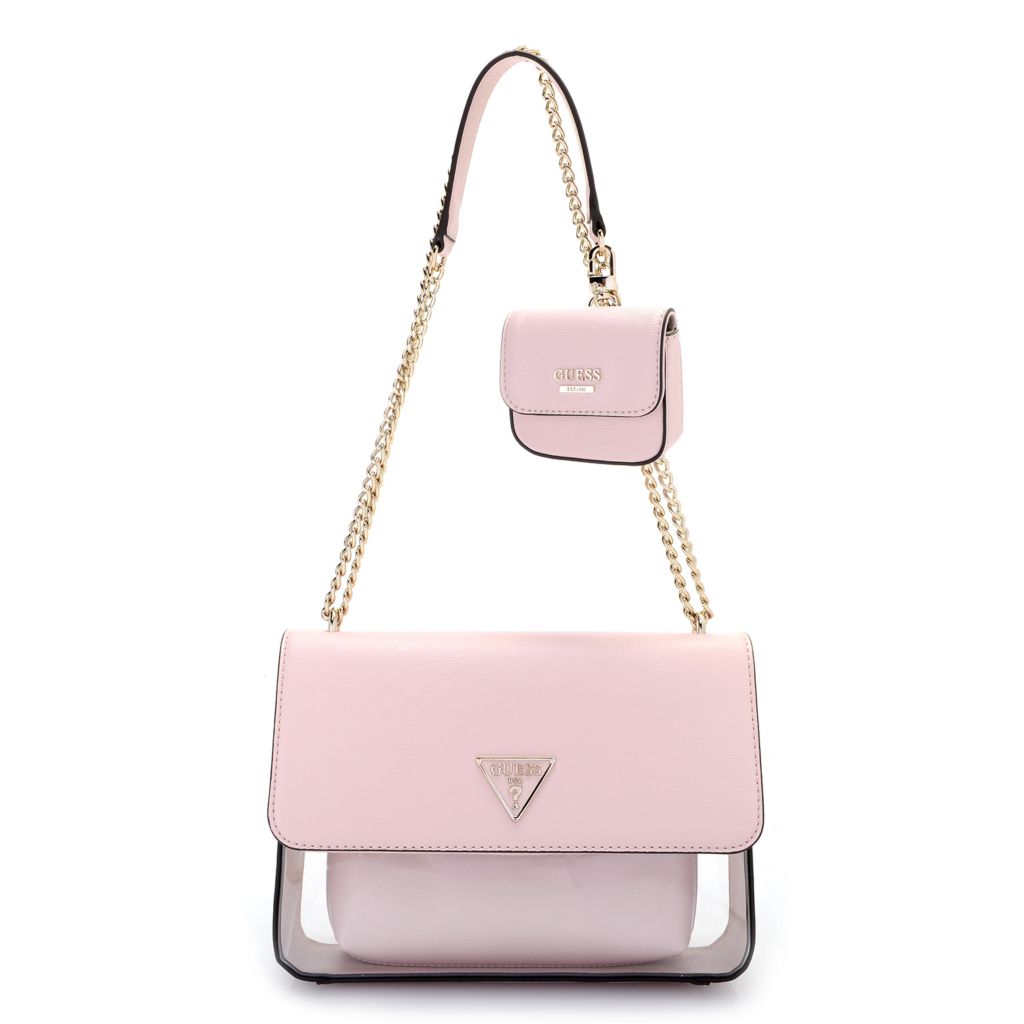 Brooklyn Convertible Crossbody Top Zip - Pink - Guess Shoulder bags