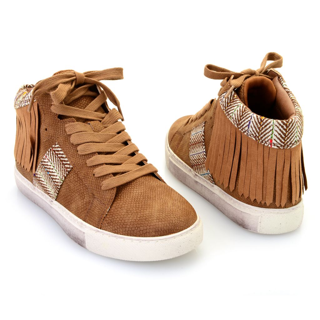 fringe high top sneakers