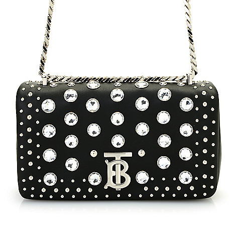 Burberry, Allover Crystal, Embellished, Leather Lola Bag, w/ Chain Strap on  sale at shophq.com - 749-309