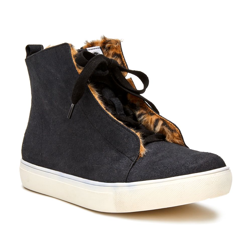 high top fur lined sneakers