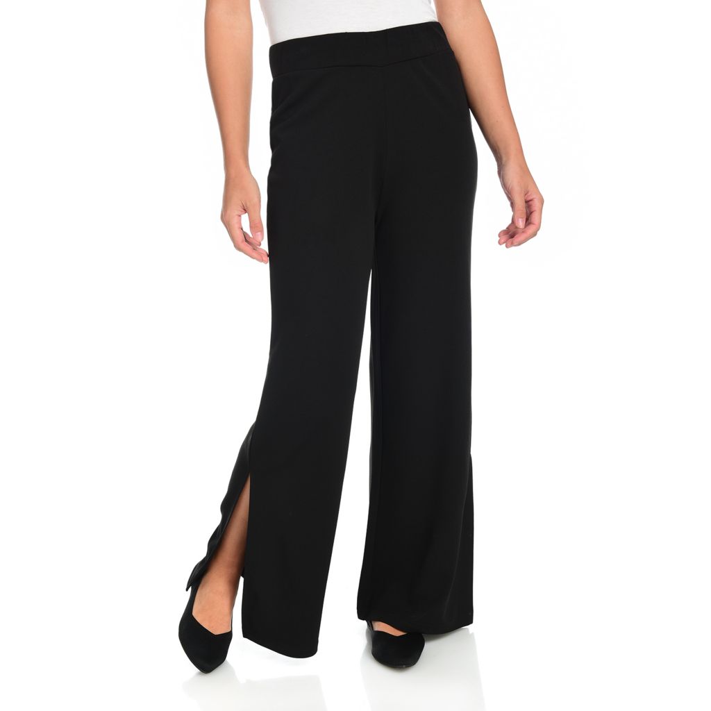 wide leg pants with slits