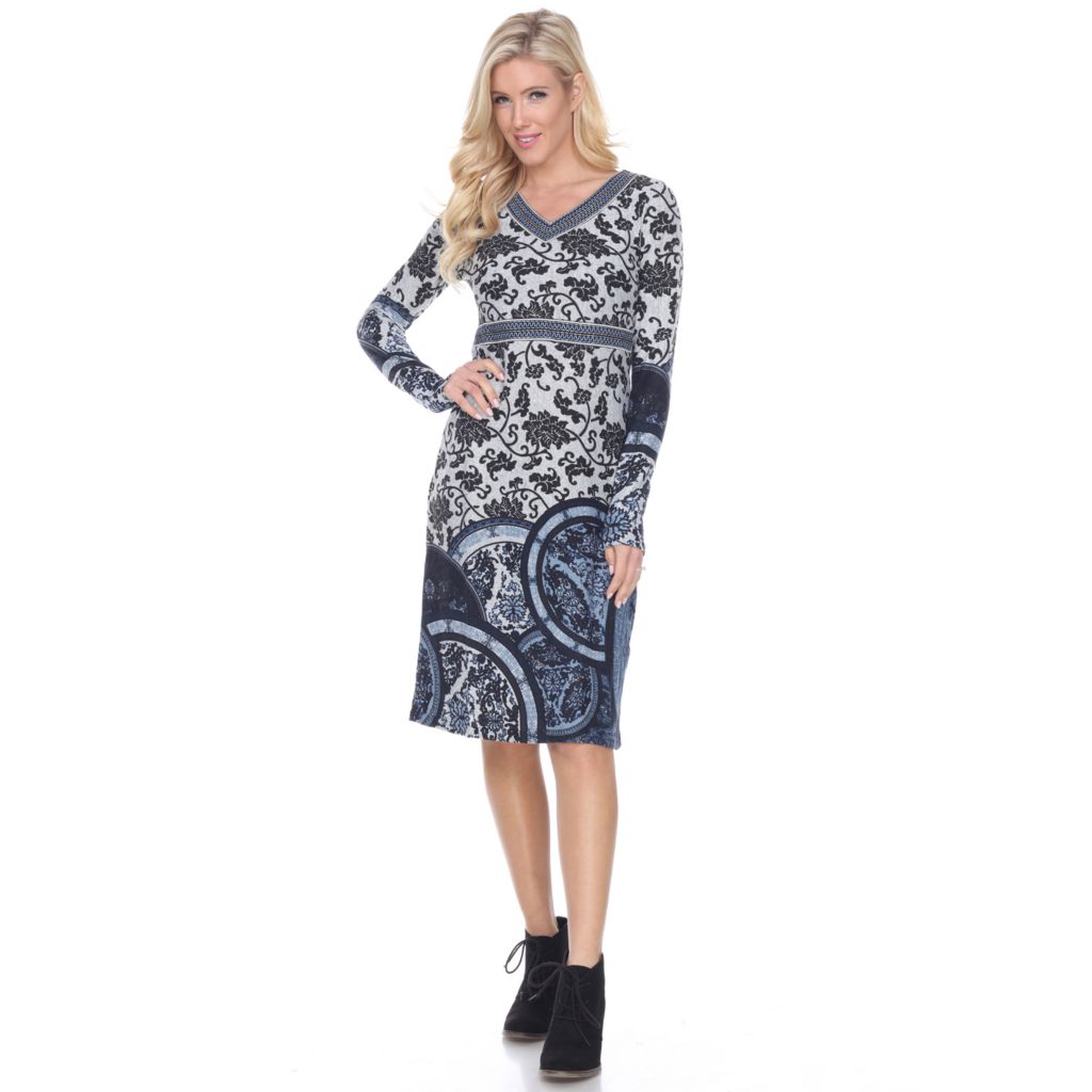 embroidered sweater dress