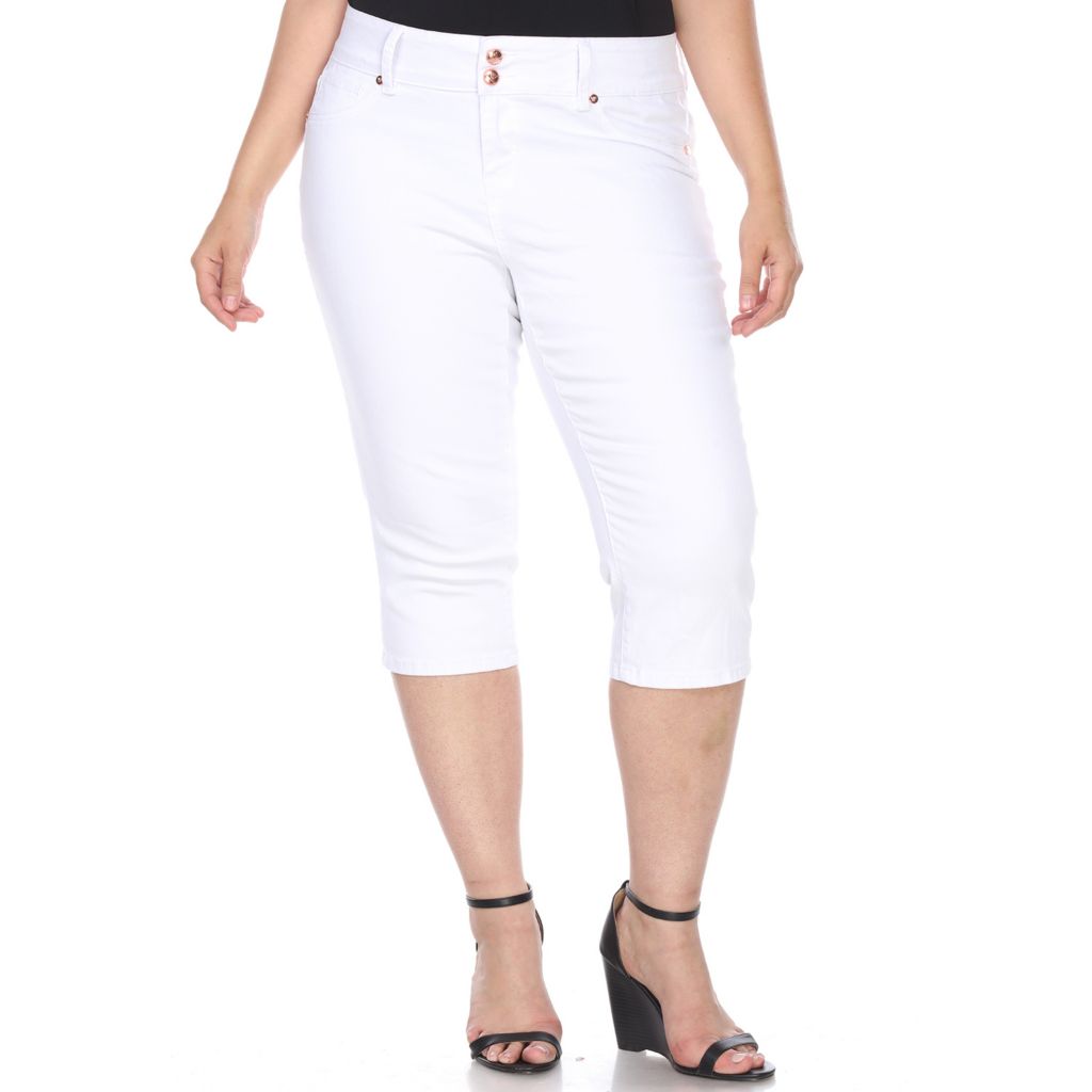 plus size stretch capri jeans