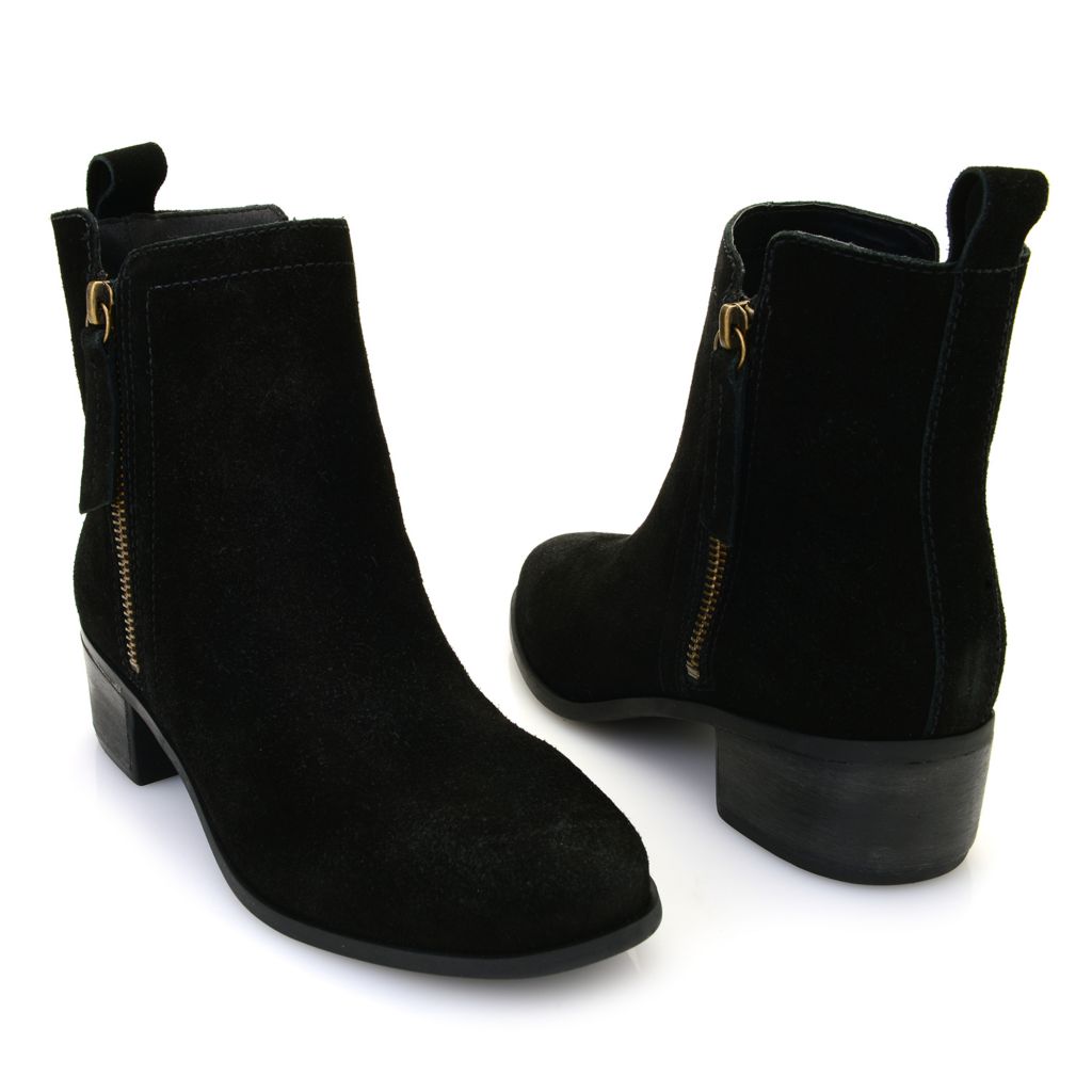 black side zip ankle boots